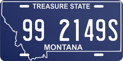 MT license plate 992149S