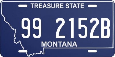 MT license plate 992152B
