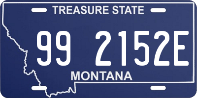 MT license plate 992152E