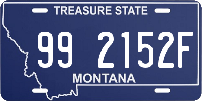 MT license plate 992152F