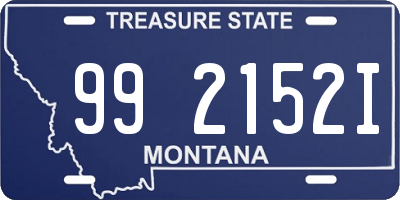 MT license plate 992152I