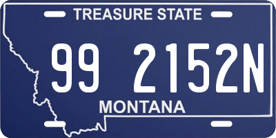 MT license plate 992152N