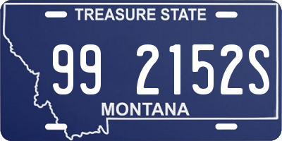 MT license plate 992152S