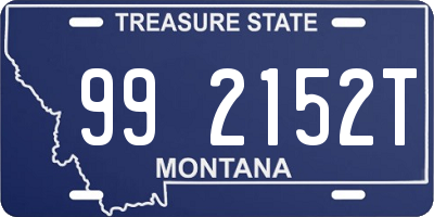 MT license plate 992152T