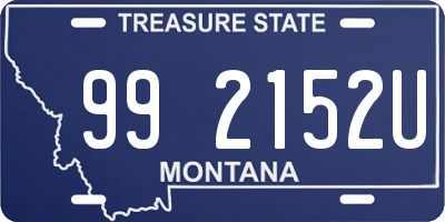 MT license plate 992152U