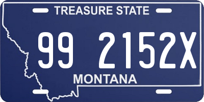 MT license plate 992152X