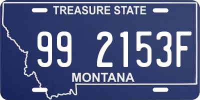 MT license plate 992153F