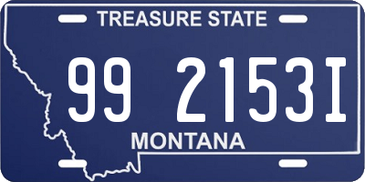 MT license plate 992153I