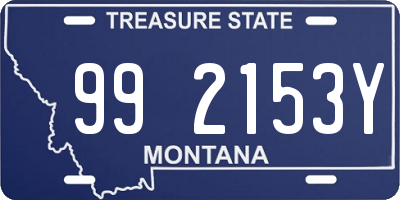 MT license plate 992153Y