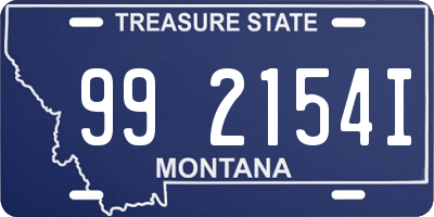 MT license plate 992154I