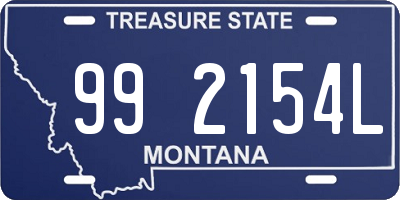 MT license plate 992154L