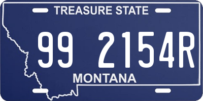 MT license plate 992154R