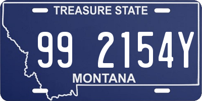 MT license plate 992154Y