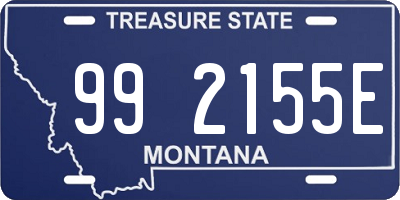 MT license plate 992155E