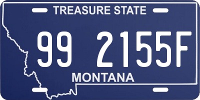 MT license plate 992155F