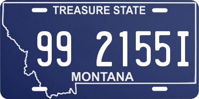 MT license plate 992155I