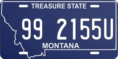 MT license plate 992155U