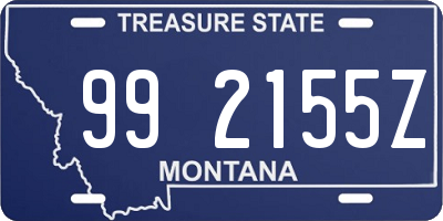 MT license plate 992155Z