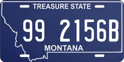 MT license plate 992156B