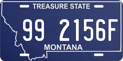 MT license plate 992156F