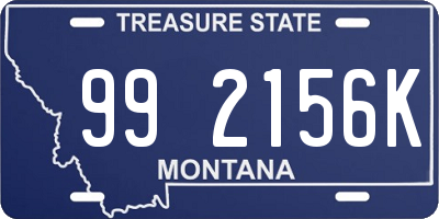 MT license plate 992156K