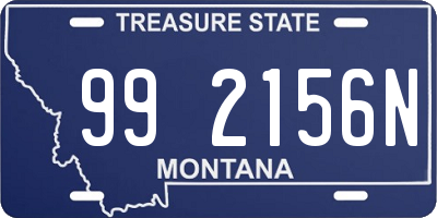 MT license plate 992156N