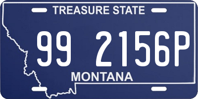 MT license plate 992156P