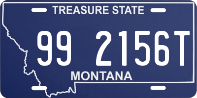 MT license plate 992156T