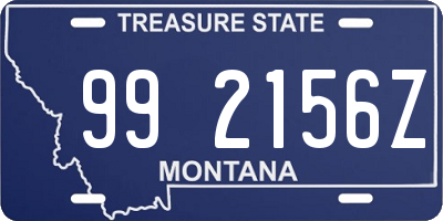 MT license plate 992156Z