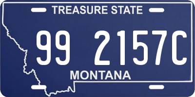 MT license plate 992157C