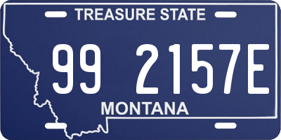 MT license plate 992157E