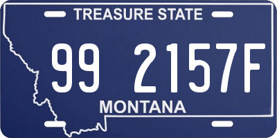 MT license plate 992157F