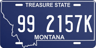 MT license plate 992157K