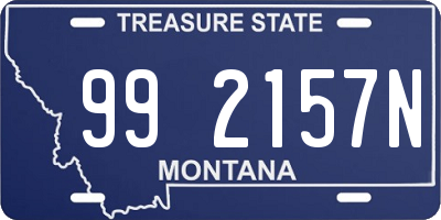 MT license plate 992157N