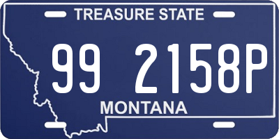 MT license plate 992158P