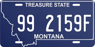 MT license plate 992159F