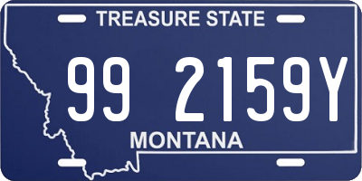 MT license plate 992159Y