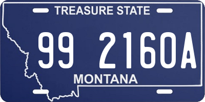 MT license plate 992160A