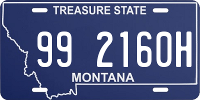 MT license plate 992160H