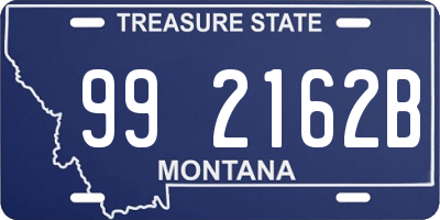 MT license plate 992162B