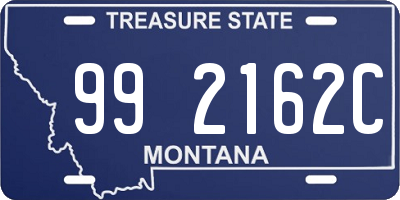 MT license plate 992162C