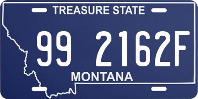 MT license plate 992162F