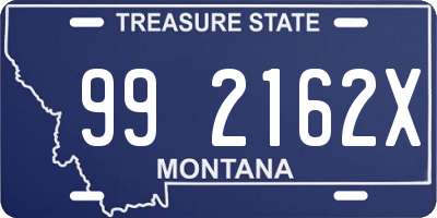 MT license plate 992162X