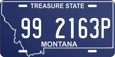 MT license plate 992163P