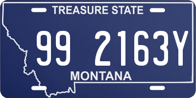 MT license plate 992163Y