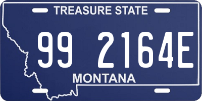 MT license plate 992164E