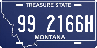 MT license plate 992166H