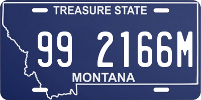 MT license plate 992166M