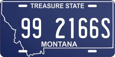 MT license plate 992166S