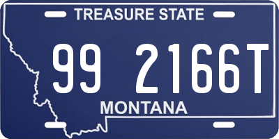 MT license plate 992166T